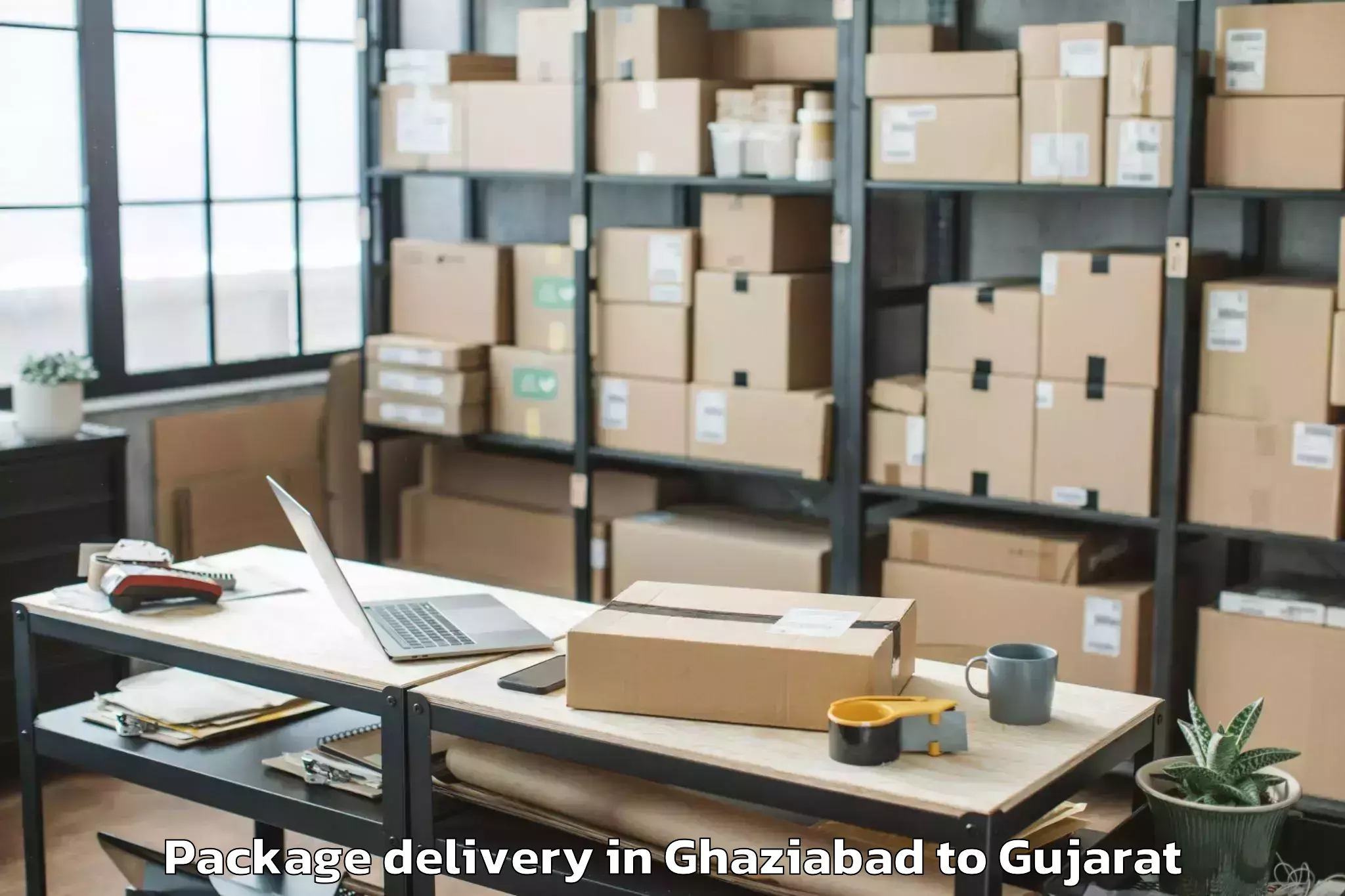 Trusted Ghaziabad to Gujarat Ayurved University Jam Package Delivery